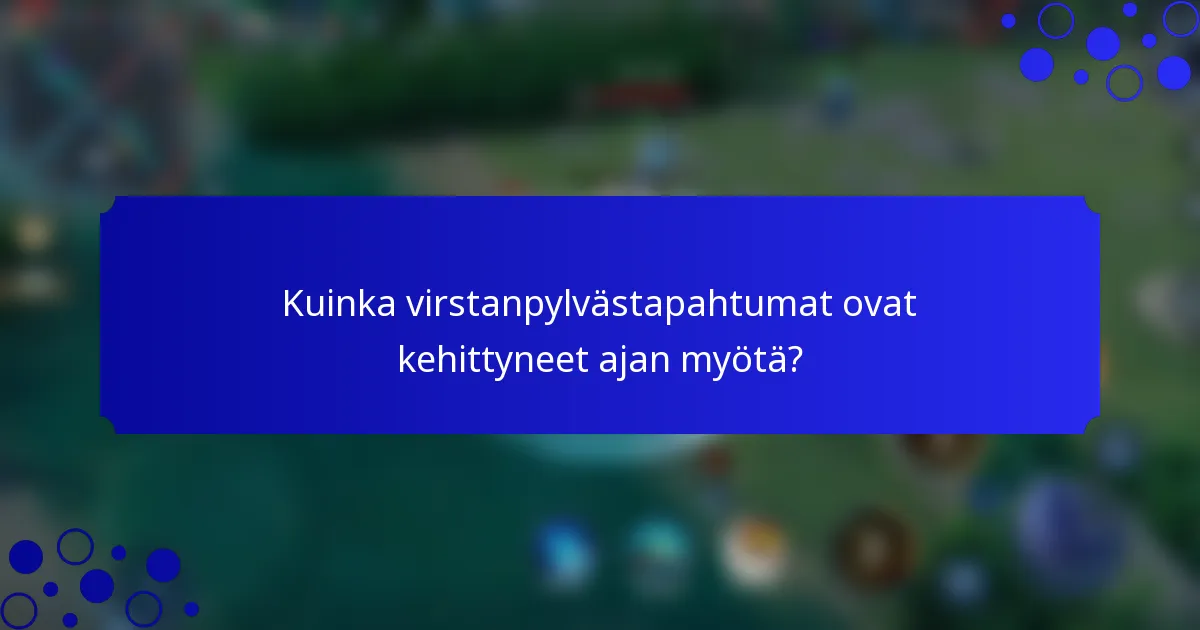 Kuinka virstanpylvästapahtumat ovat kehittyneet ajan myötä?